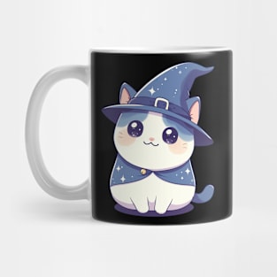 Wizard Cat in Kawaii Style Mug